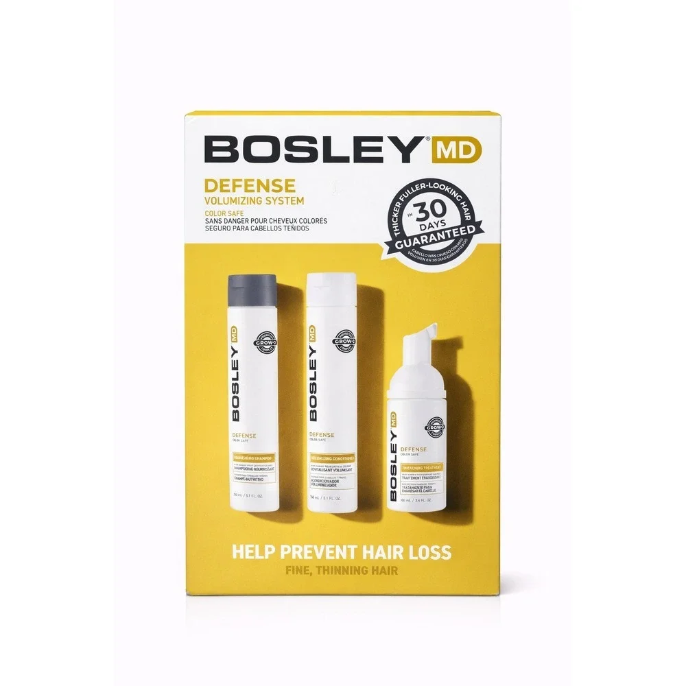 BosleyMD Defense Volumizing System 3-Step Hair Loss Prevention Kit for Fine Hair